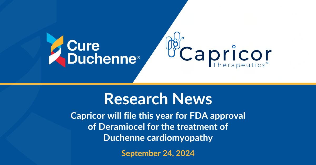 Capricor will file this year for FDA approval of Deramiocel for the treatment of Duchenne cardiomyopathy